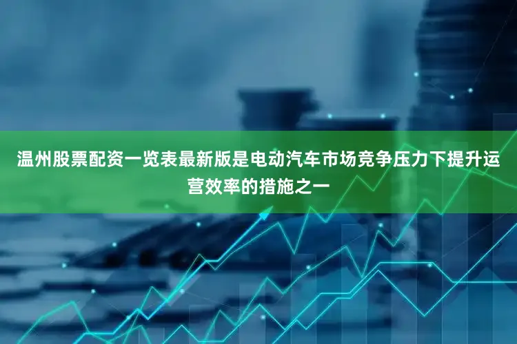 温州股票配资一览表最新版是电动汽车市场竞争压力下提升运营效率的措施之一